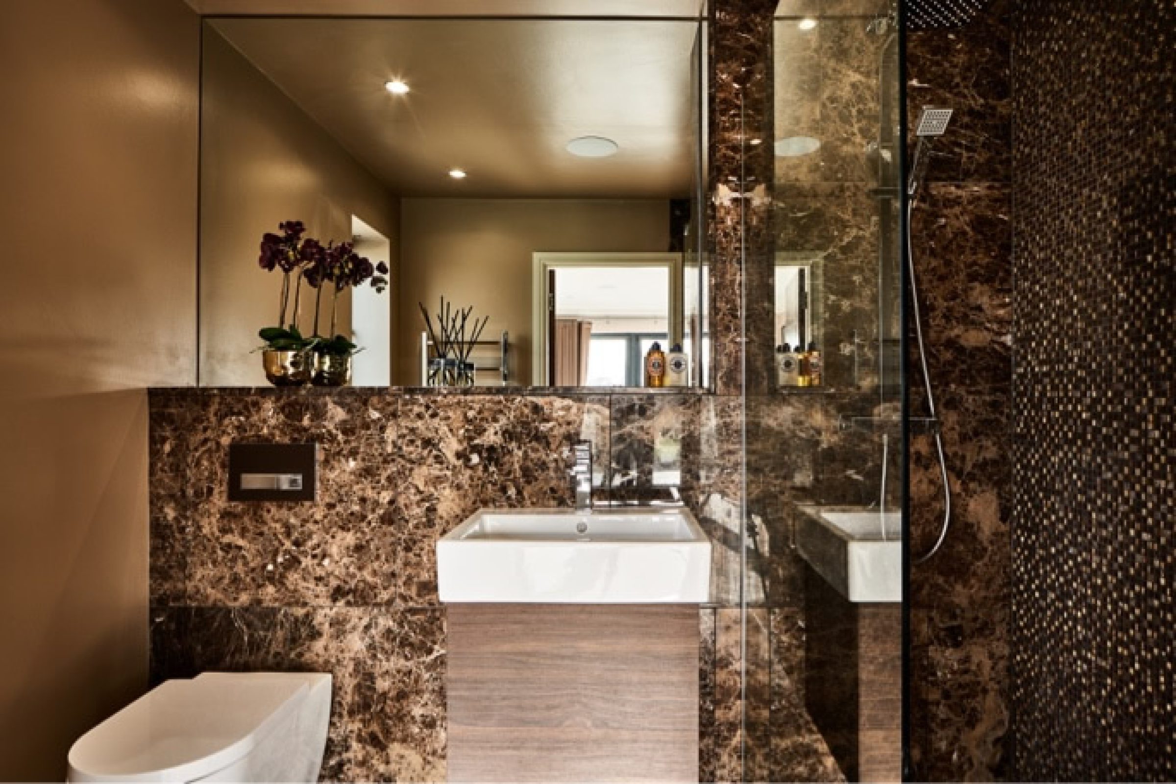 Contemporary shower room design by Lewis Knox