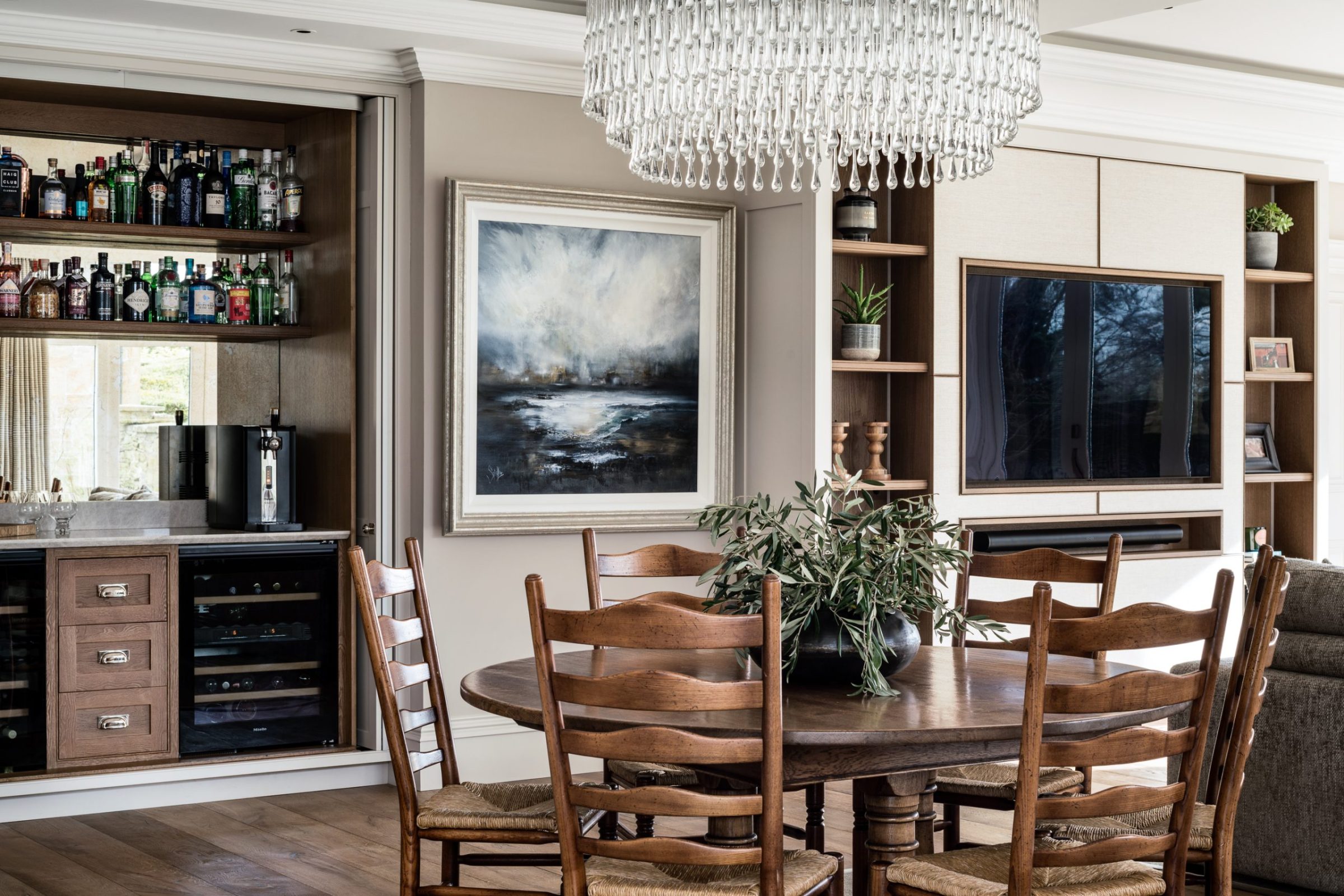 modern dining and home bar design