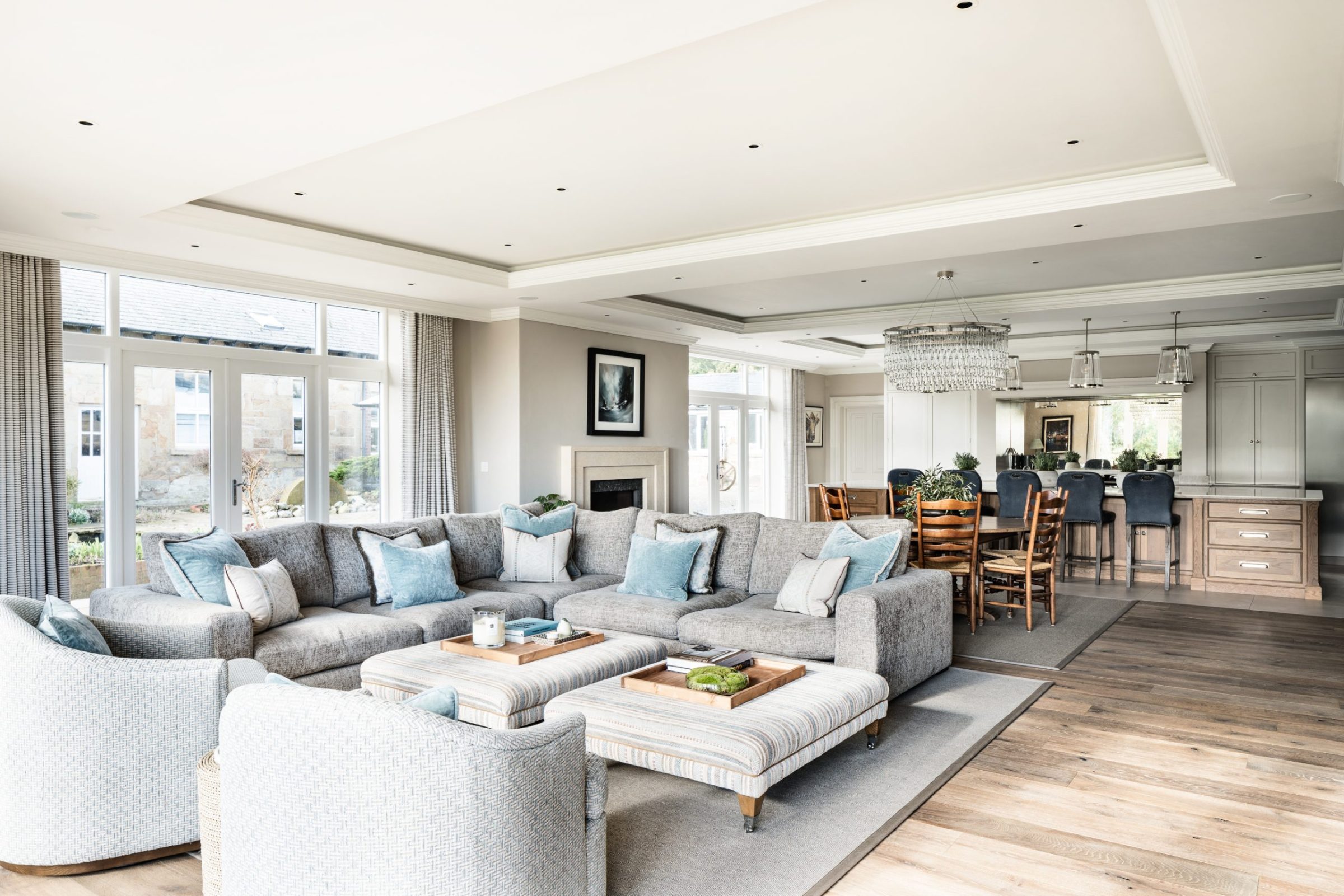 Ottomans with casters