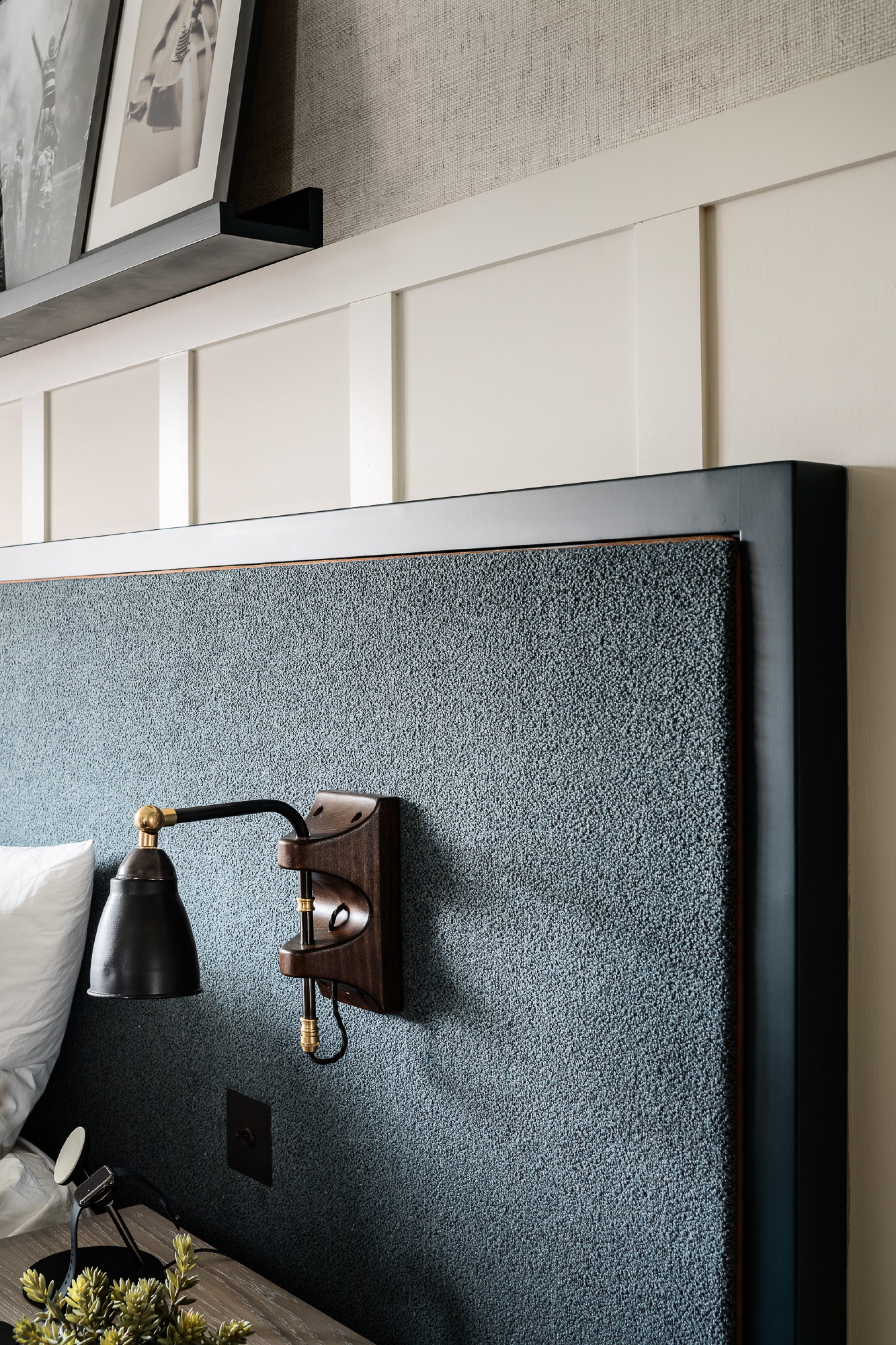 upholstered headboard detail